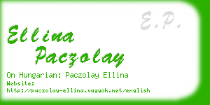 ellina paczolay business card